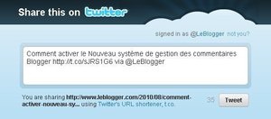 Twitter url shortener